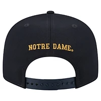 Casquette snapback New Era bleu marine Notre Dame Fighting Irish Go Team 9FIFTY pour homme
