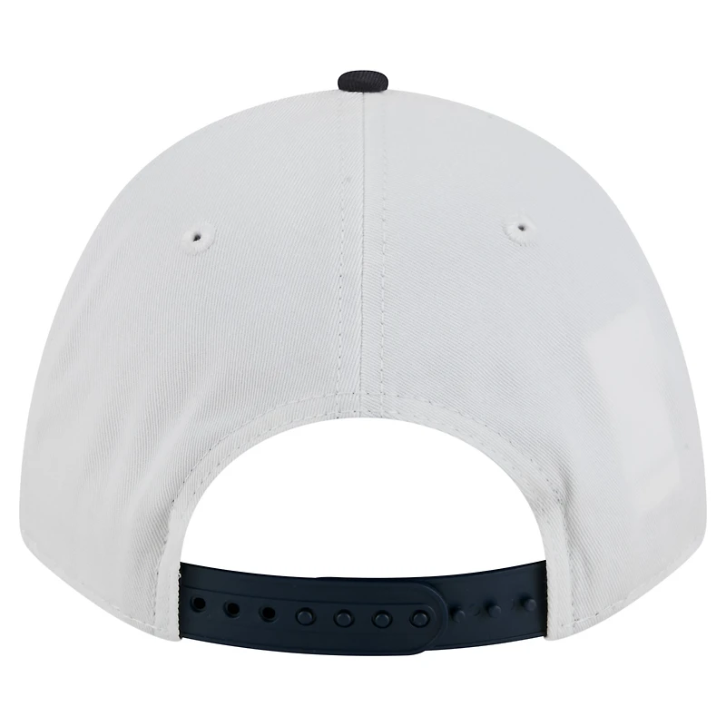Men's New Era White/Navy Notre Dame Fighting Irish Arch Two-Tone Rope 9FORTY A-Frame M-Crown Adjustable Hat