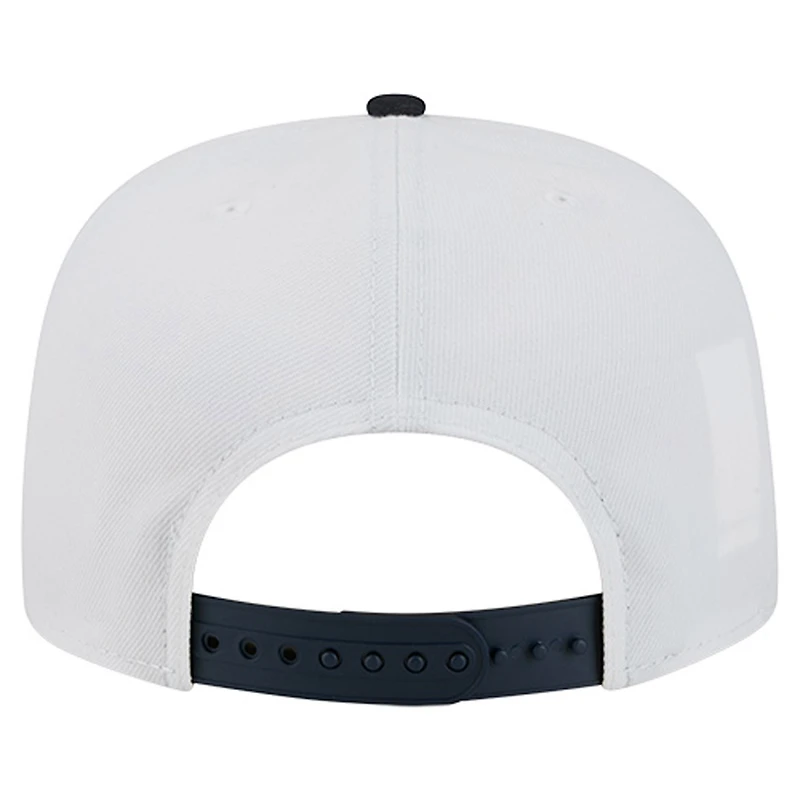 Casquette New Era blanche/bleu marine pour homme, style rétro, style Notre Dame Fighting Irish 2025 Orange Bowl Champions 9FIFTY A-Frame, snapback