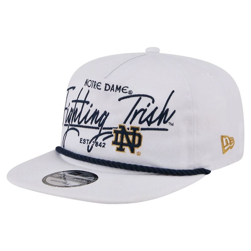 Men's New Era  White Notre Dame Fighting Irish Team Rope 19TWENTY Adjustable Hat