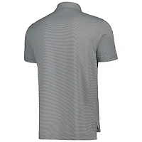 Men's Peter Millar Gray Notre Dame Fighting Irish Jubilee Striped Performance Jersey Polo