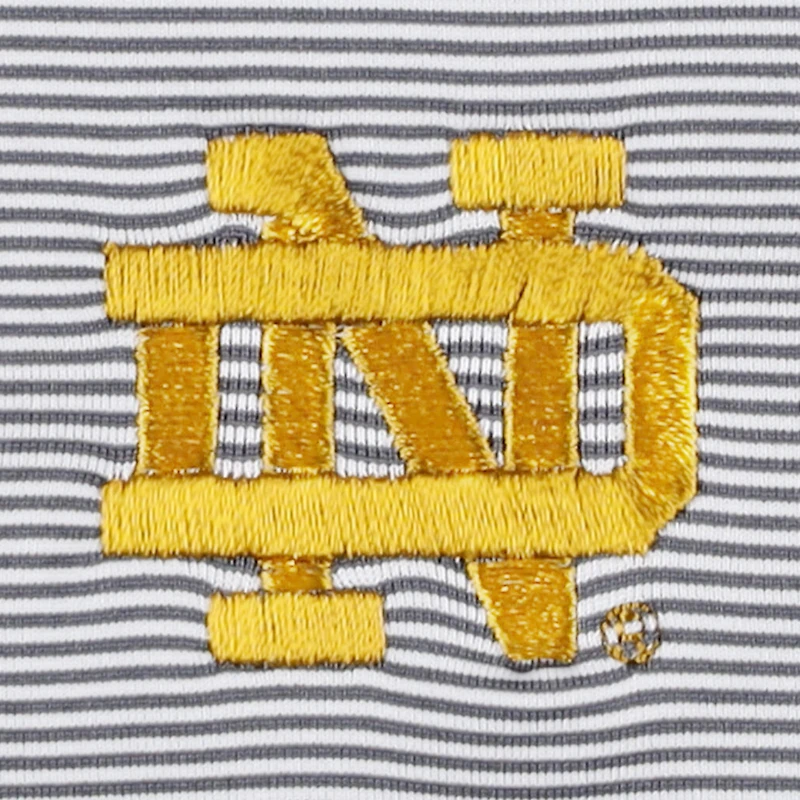 Polo en jersey à rayures Notre Dame Fighting Irish Jubilee Peter Millar gris pour homme