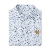 Polo de performance Peter Millar bleu marine Notre Dame Fighting Irish pour homme