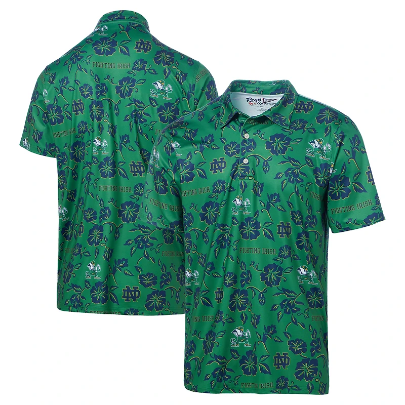 Men's Reyn Spooner Green Notre Dame Fighting Irish Performance Polo