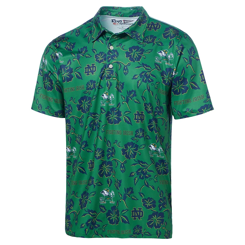Men's Reyn Spooner Green Notre Dame Fighting Irish Performance Polo