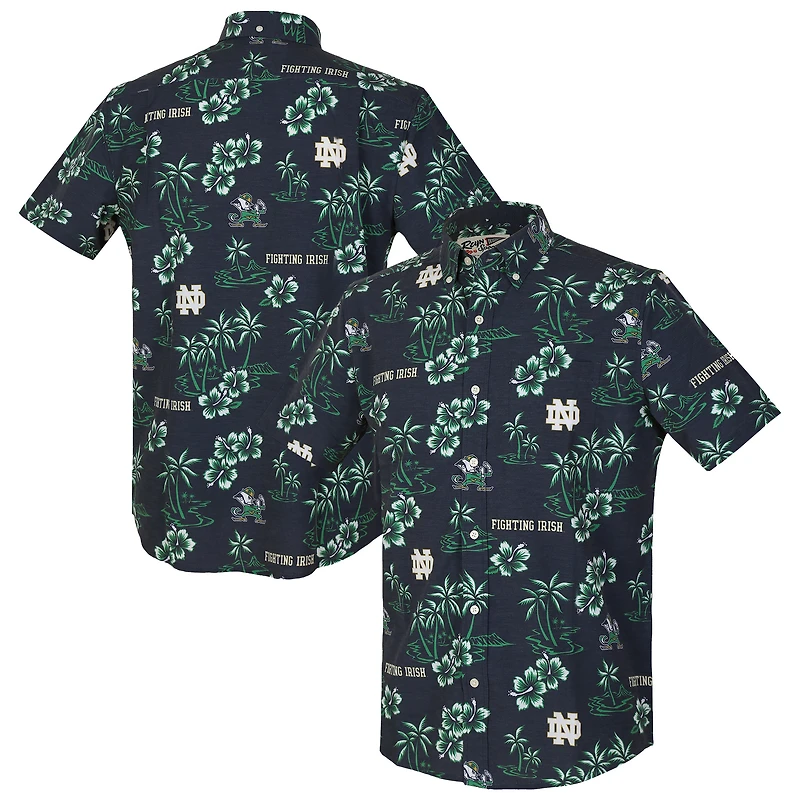 Chemise boutonnée classique Kekai Tri-Blend pour homme, bleu marine, de l'équipe Notre Dame Fighting Irish