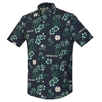 Chemise boutonnée classique Kekai Tri-Blend pour homme, bleu marine, de l'équipe Notre Dame Fighting Irish