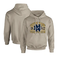 Men's  Tan Notre Dame Fighting Irish Upper Arch Letters Pullover Hoodie