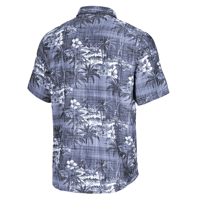 Men's Tommy Bahama Navy Notre Dame Fighting Irish Coconut Point Palmetta IslandZone Camp Button-Up Shirt