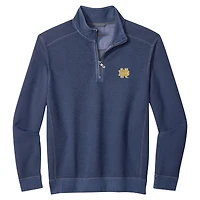 Haut Tommy Bahama bleu marine pour homme, modèle Fighting Irish Montego Bay, avec fermeture éclair quart de tour