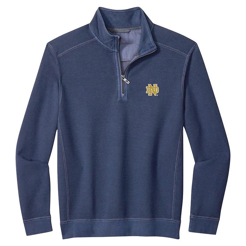 Men's Tommy Bahama Navy Notre Dame Fighting Irish Montego Bay Quarter-Zip Top
