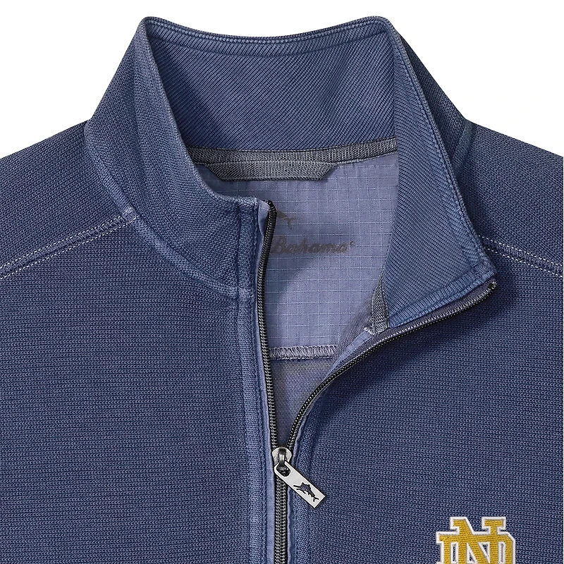 Men's Tommy Bahama Navy Notre Dame Fighting Irish Montego Bay Quarter-Zip Top