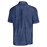 Chemise boutonnée Tommy Bahama bleu marine pour homme, motif Notre Dame Fighting Irish Sport Coconut Point Palm Vista IslandZone