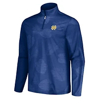 Veste demi-zippée Tommy Bahama Navy Notre Dame Fighting Irish Sport Delray Frond pour homme