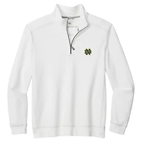 Veste Tommy Bahama blanche pour homme, modèle Notre Dame Fighting Irish Montego Bay, demi-zippée