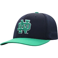 Men's Top of the World Navy/Green Notre Dame Fighting Irish Two-Tone Reflex Hybrid Tech Flex Hat