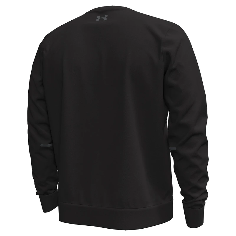 Men's Under Armour Black Notre Dame Fighting Irish Metallic Tri-Blend Unstoppable Fleece Sweatshirt