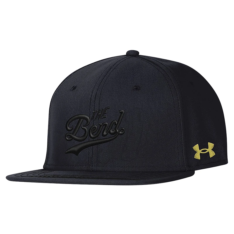 Men's Under Armour Black Notre Dame Fighting Irish The Bend Huddle Flex Hat