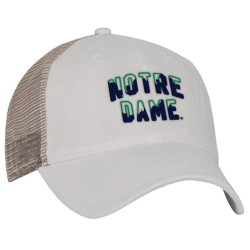 Casquette de camionneur ajustable Under Armour Cream Notre Dame Fighting Irish College Essentials pour homme