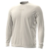 Men's Under Armour Cream Notre Dame Fighting Irish Sideline Meridian Tri-Blend Sweatshirt