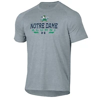 T-shirt technique Under Armour gris pour homme, Anciens élèves des Fighting Irish de Notre Dame