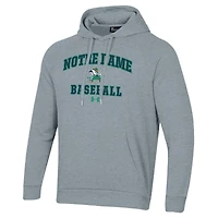 Men's Under Armour Gray Notre Dame Fighting Irish Baseball All Day Arch Fleece Pullover Hoodie