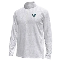 Men's Under Armour Gray Notre Dame Fighting Irish Hockey Leprechaun Tech Quarter-Zip Top