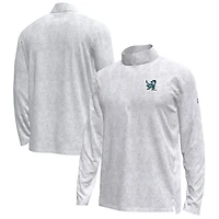 Men's Under Armour Gray Notre Dame Fighting Irish Hockey Leprechaun Tech Quarter-Zip Top