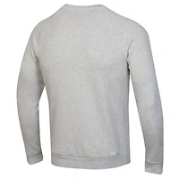 Men's Under Armour Gray Notre Dame Fighting Irish Leprechaun Rival Raglan Fleece Crew Neck Sweatshirt
