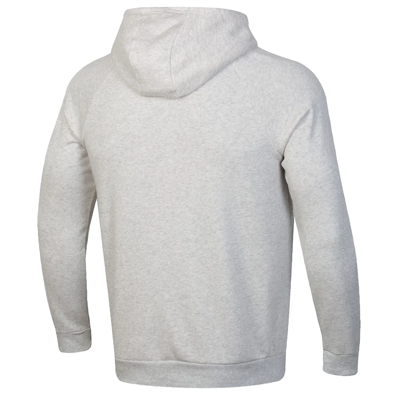 Men's Under Armour Gray Notre Dame Fighting Irish Leprechaun Rival Raglan Fleece Hoodie
