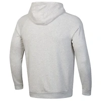 Men's Under Armour Gray Notre Dame Fighting Irish Leprechaun Rival Raglan Fleece Hoodie
