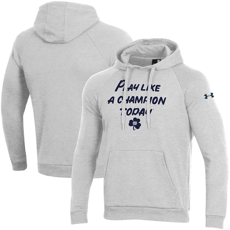 Under Armour Gris Notre Dame Fighting Irish Play Like à Champion Today All Day Raglan Fleece Sweat capuche pour homme