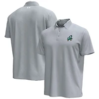 Men's Under Armour Gray Notre Dame Fighting Irish Sporting Leprechaun Icon Polo