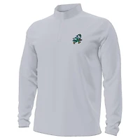 Men's Under Armour Gray Notre Dame Fighting Irish Sporting Leprechaun Motion Quarter-Zip Jacket