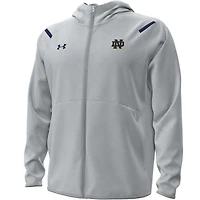 Veste à capuche en polaire demi-zippée Under Armour grise Notre Dame Fighting Irish Unstoppable Performance pour homme