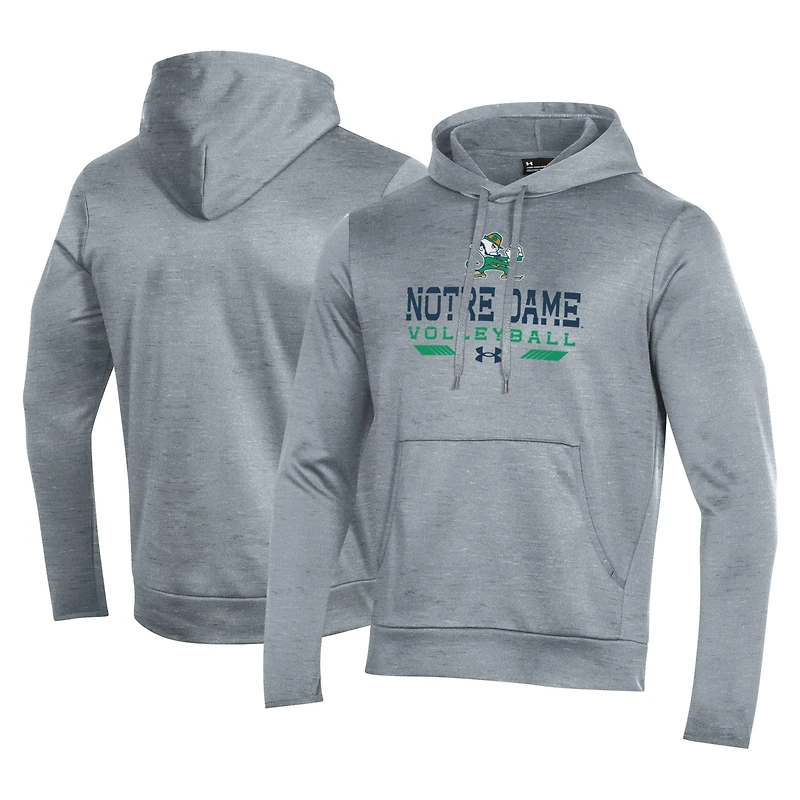 Men's Under Armour Gray Notre Dame Fighting Irish Volleyball Icon Pullover Hoodie