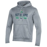 Sweat à capuche Under Armour gris pour homme, modèle Fighting Irish Volleyball Icon