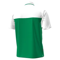 Polo Under Armour blanc/bleu marine Notre Dame Fighting Irish Green Blocked pour homme