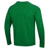 Men's Under Armour Notre Dame Fighting Irish 2024/25 Sideline Wordmark Rival Raglan Pullover Sweatshirt