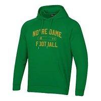 Men's Under Armour Green Notre Dame Fighting Irish 2025 Sideline Rival Fleece Hoodie