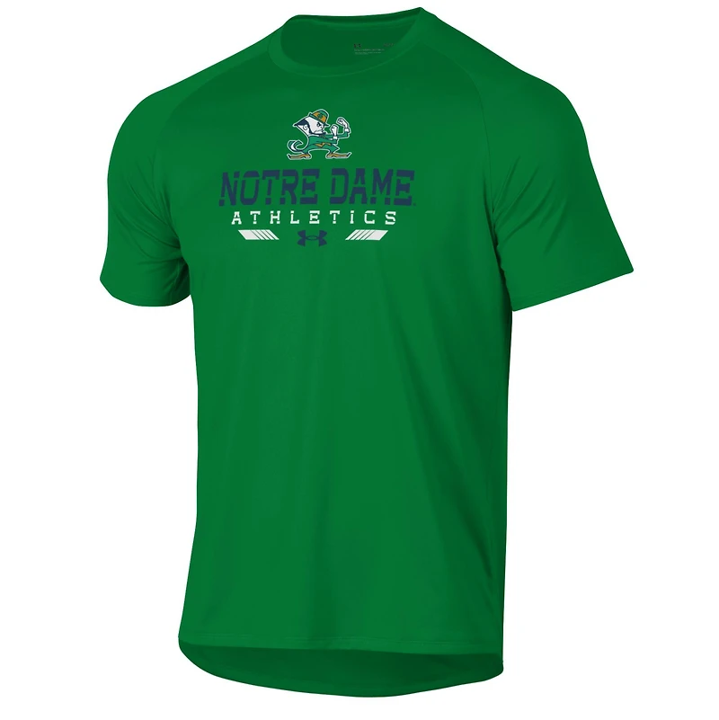 Men's Under Armour  Green Notre Dame Fighting Irish Athletics Tech T-Shirt