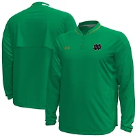 Veste à manches longues et quart de zip Under Armour verte Notre Dame Fighting Irish Motivate pour homme
