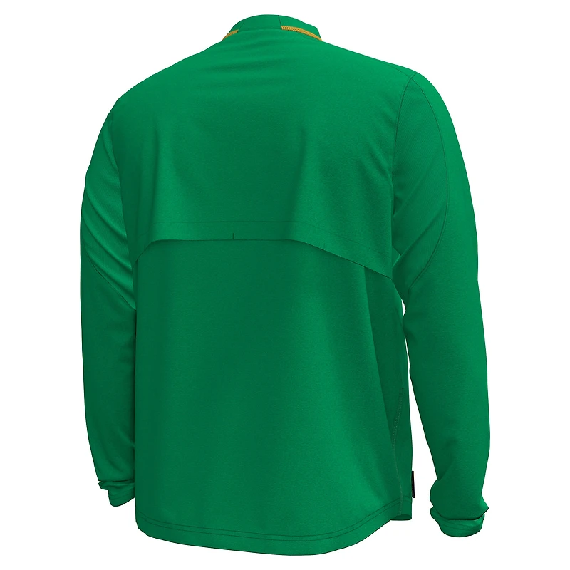 Men's Under Armour Green Notre Dame Fighting Irish Motivate Long Sleeve Quarter-Zip Jacket