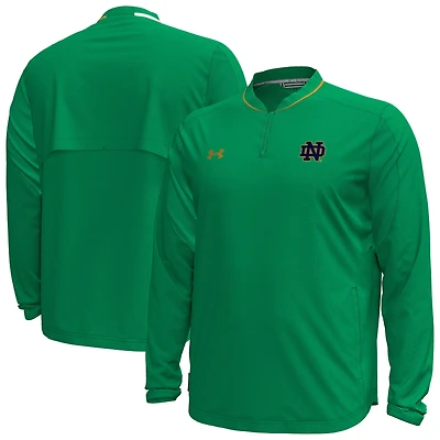 Men's Under Armour Navy Notre Dame Fighting Irish Motivate Long Sleeve Quarter-Zip Jacket