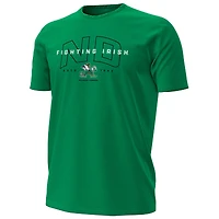 T-shirt Under Armour vert à superpositions Notre Dame Fighting Irish pour homme