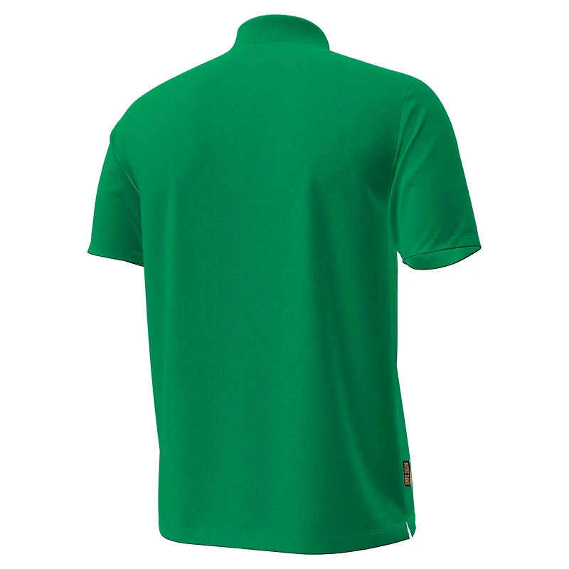 Men's Under Armour Green Notre Dame Fighting Irish Performance Drive Chest Stripe Polo