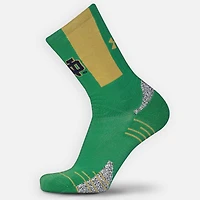 Chaussettes vertes Under Armour Notre Dame Fighting Irish Playmaker Crew pour hommes