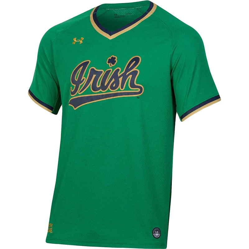 Men's Under Armour Green Notre Dame Fighting Irish Replica Baseball Jersey