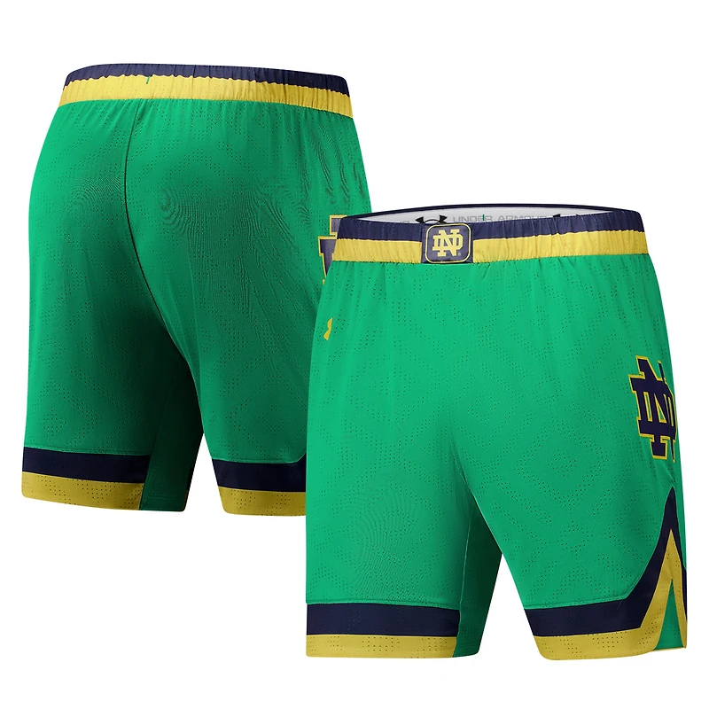Men's Under Armour  Green Notre Dame Fighting Irish Replica Basketball Shorts