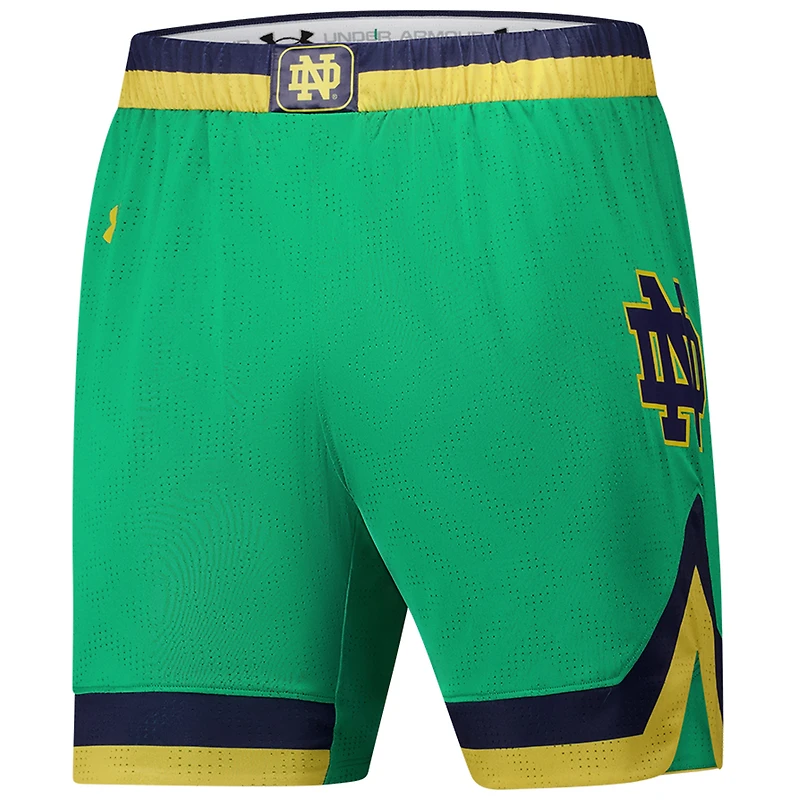 Men's Under Armour  Green Notre Dame Fighting Irish Replica Basketball Shorts